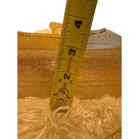 Coach Gold Glitter Jelly Crossbody Bag With Adjustable Strap & "C" Buckle Accent - Picture 12 of 14